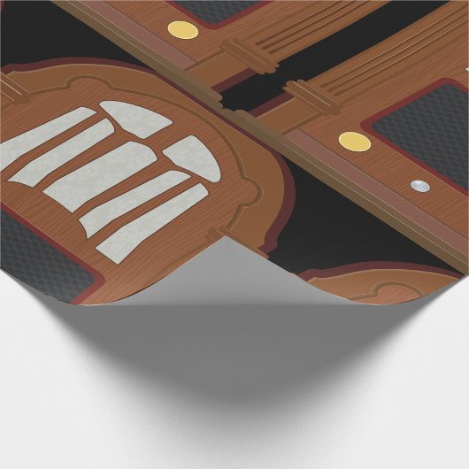 Vintager Holzfunksender Geschenkpapier