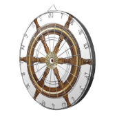 Vintager Holzhelm Dartscheibe (Vorderseite rechts)