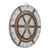 Vintager Holzhelm Dartscheibe (Vorderseite Links)