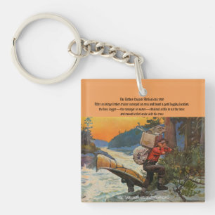 ‚Vintager Holzkreuzer‘ Schlüsselanhänger