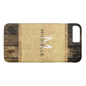 Vintager Holzschau Burlap Rustic Case-Mate iPhone Hülle (Rückseite (Horizontal))