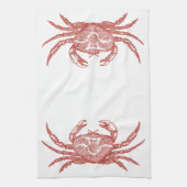 Vintager Holzschnitt Roter Krebs Geschirrtuch (Vertikal)