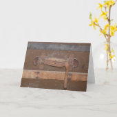 Vintager Holzstamm Karte (Gelbe Blume)