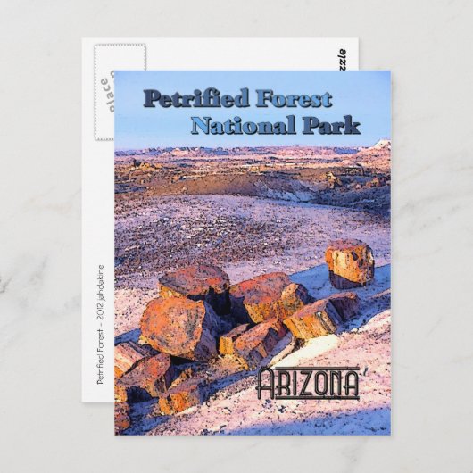 Vintager Holzstil Postkarte (Vorne/Hinten)