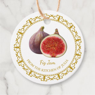 Vintager Homemade Fig Jam Hang Tag l White Geschenkanhänger