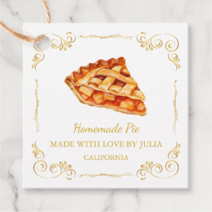 Vintager Homemade Pie Square Hang Tag Geschenkanhänger