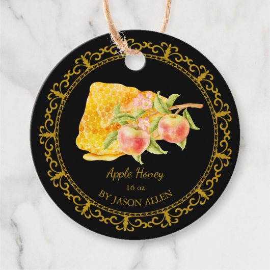 Vintager Honeycomb Apple Infused Honey Hang Tag Geschenkanhänger (Vorderseite)