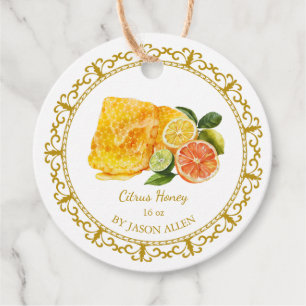 Vintager Honeycomb Citrus Infused Honey Hang Tag Geschenkanhänger
