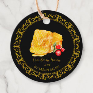 Vintager Honeycomb Cranberry Infused Honey Hang Ta Geschenkanhänger