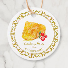 Vintager Honeycomb Cranberry Infused Honey Hang Ta Geschenkanhänger