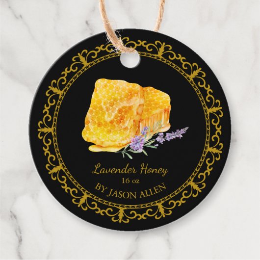 Vintager Honeycomb Lavender Infanterie Honey Hang Geschenkanhänger (Vorderseite)