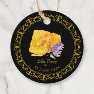 Vintager Honeycomb Lilac Infused Honey Hang Tag Geschenkanhänger