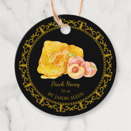 Vintager Honeycomb Peach Infused Honey Hang Tag Geschenkanhänger