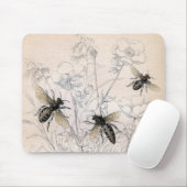 Vintager Honig-Bienen-Kunst-Druck Mousepad (Mit Mouse)