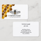 Vintager Honigwabenbiene BeeKeeper Honey Apairist Visitenkarte (Vorne/Hinten)