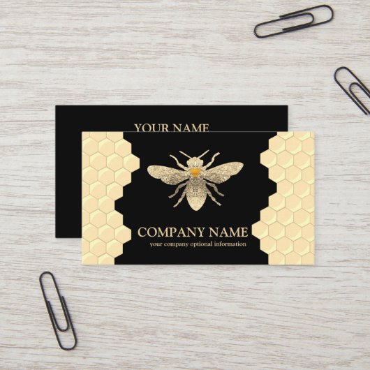 Vintager Honigwabenbiene BeeKeeper Honey Apairist Visitenkarte (Vorderseite/Rückseite Beispiel)
