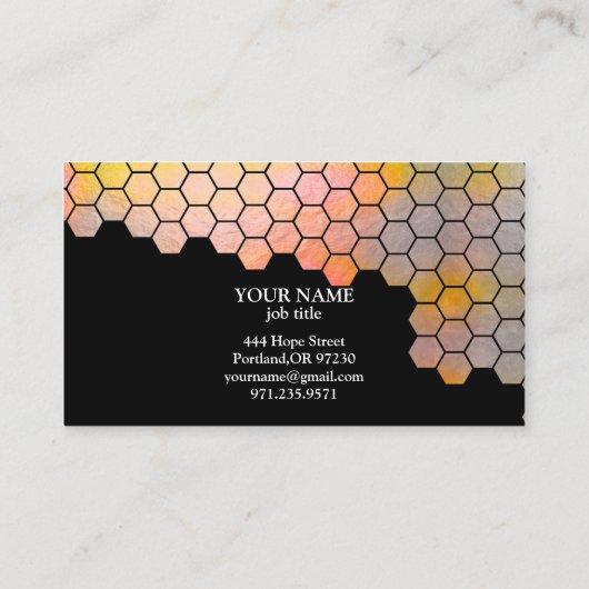 Vintager Honigwabenbiene BeeKeeper Honey Apairist Visitenkarte (Rückseite)