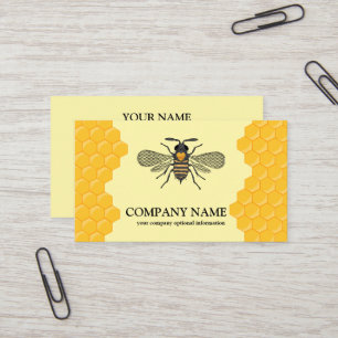 Vintager Honigwabenbiene BeeKeeper Honey Apairist Visitenkarte