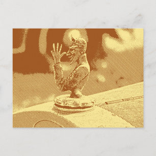 Vintager Hood Ornament Postkarte