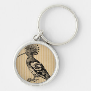 Vintager Hoopoe-Vogel Schlüsselanhänger