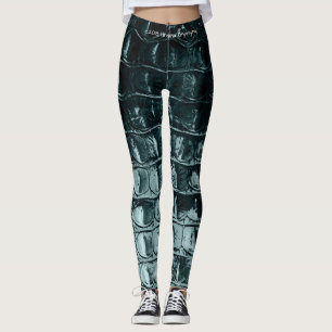 VINTAGER "HORNBACK" ALLIGATOR AQUAMARIN LEGGINGS