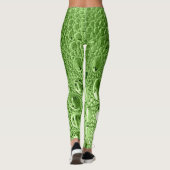 VINTAGER "HORNBACK" ALLIGATORledernes BLATT-GRÜN Leggings (Rückseite)