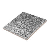 VINTAGER "HORNBACK" ALLIGATORledernes SCHWARZES U. Fliese (Seite)