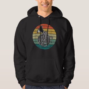 Vintager Hornist Geschenk Retro Musiker Französisc Hoodie