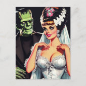 Vintager Horror Bride Postkarte (Vorderseite)