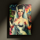 Vintager Horror Bride Postkarte