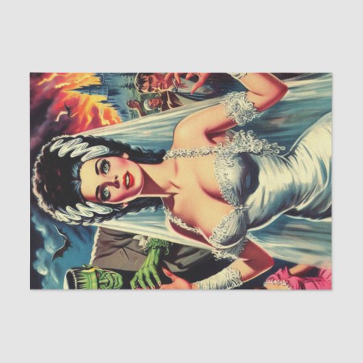 Vintager Horror Bride Seidenpapier (Vorderseite)