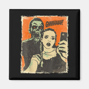 Vintager Horror Comic Zombie Selfie Creepy Niedlic Magnet