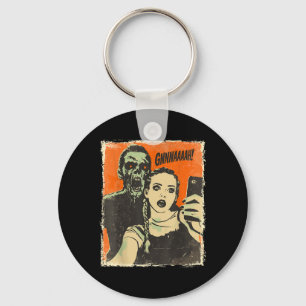 Vintager Horror Comic Zombie Selfie Creepy Niedlic Schlüsselanhänger