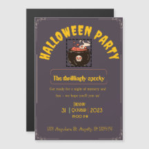 Vintager Horror Film Halloween-Party Einladungen
