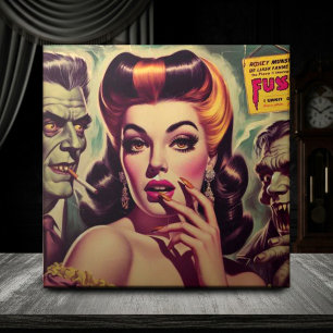 Vintager Horror Goth Girl Fliese