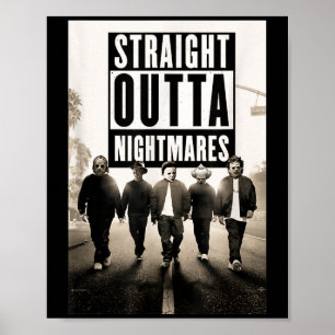Vintager Horror Halloween Beängstigend Straight Ou Poster