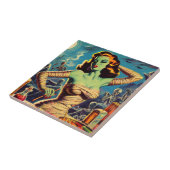 Vintager Horror Mummy Girl Fliese (Seite)