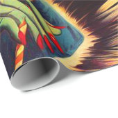 Vintager Horror Mummy Girl Geschenkpapier (Rolleneckpunkt)