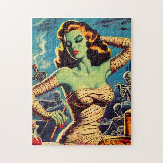 Vintager Horror Mummy Girl Puzzle (Vertikal)