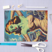 Vintager Horror Mummy Girl Seidenpapier (Handwerk)