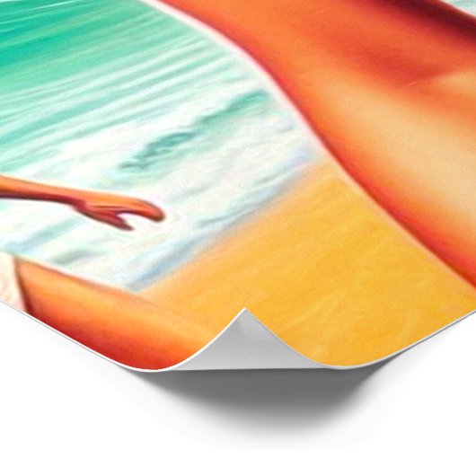 Vintager Horror Sommermädchen Poster (Ecke)