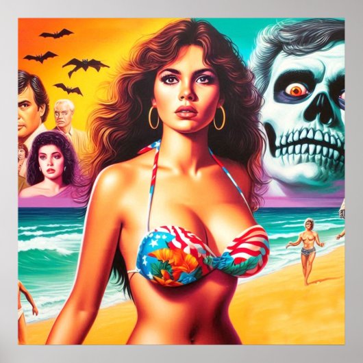 Vintager Horror Sommermädchen Poster (Vorne)