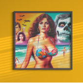 Vintager Horror Sommermädchen Poster