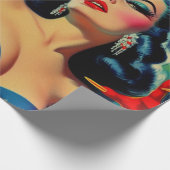 Vintager Horror Vampire Girl Geschenkpapier (Ecke)