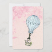 Vintager Hot Air Ballon Virtual Wedding Einladung (Rückseite)