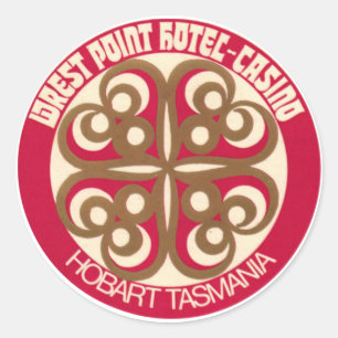 Vintager Hotel-u. Reise-Aufkleber Runder Aufkleber