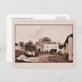Vintager Hougoumont Farm, Waterloo Postkarte (Vorne/Hinten)