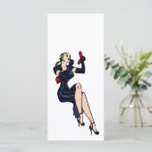 Vintager Hübscher Blonde Retro Glamour Pinup (Stehend Vorderseite)