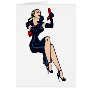 Vintager Hübscher Blonde Retro Glamour Pinup