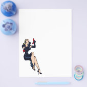 Vintager Hübscher Blonde Retro Glamour Pinup Flyer (Einzeln)